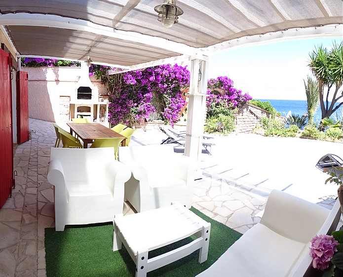 South France holiday accommodation beachfront villa in Agay