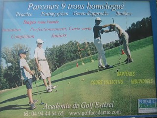 golf Esterel golf Valescure golf Académie Saint Raphael Var