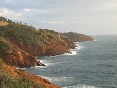 Les plages de l'Esterel,le Saint barthelemy,Le Cap Roux,plages Esterel